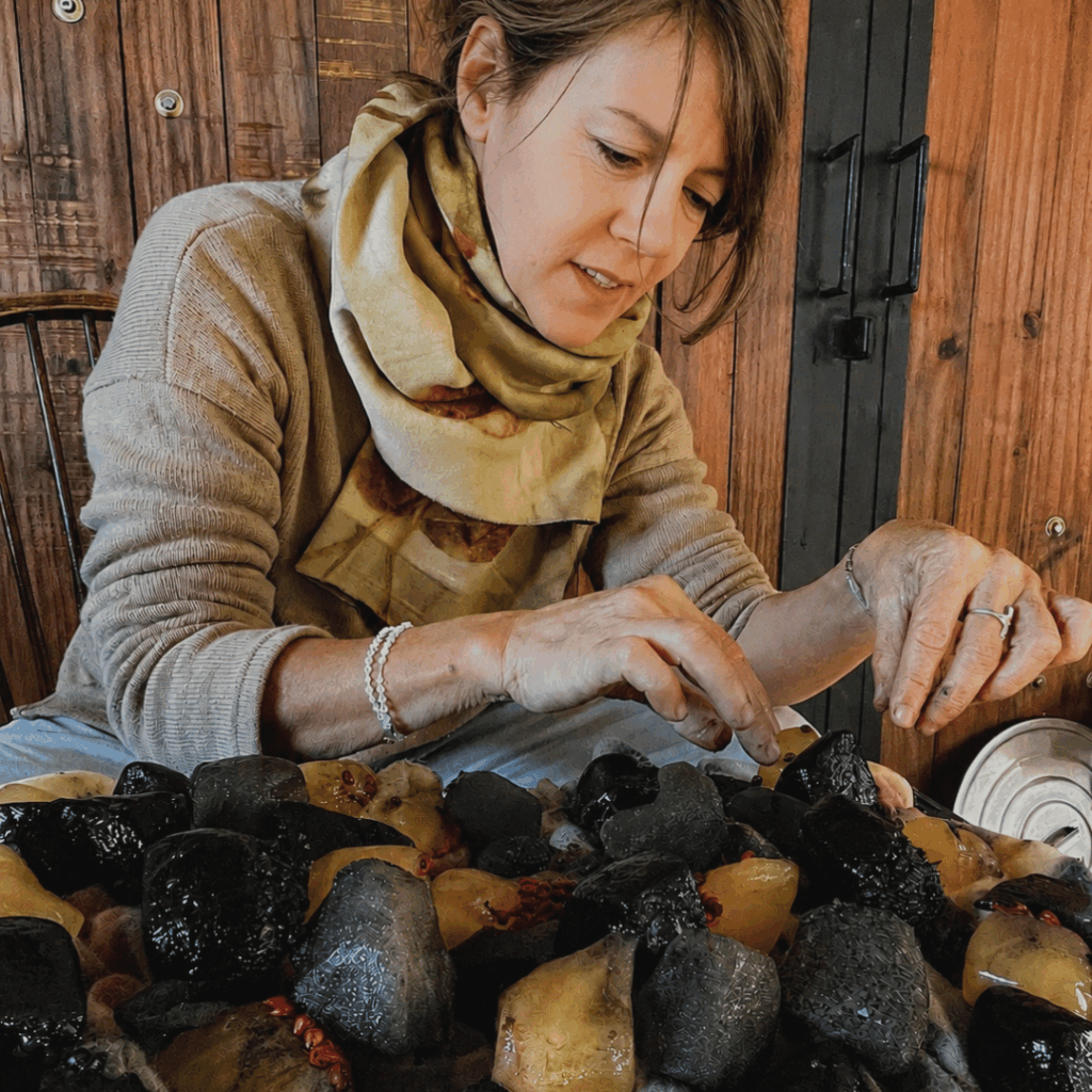 Técnica de teñido con tintes naturales